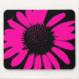 Tapis de souris fou de roses indien et de noir de