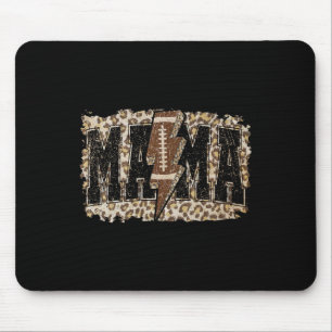 Tapis De Souris Foudre Football Mama Jour du Léopard Thanksgiv