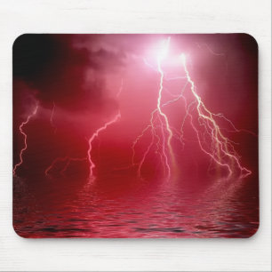 Tapis De Souris Foudre rouge Mousepad