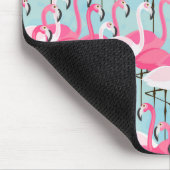 Tapis De Souris Foule De Flamants roses Rose Et Blanc (Coin)