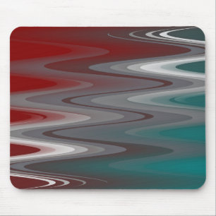 Tapis De Souris Foule gris sur la turquoise bordeaux