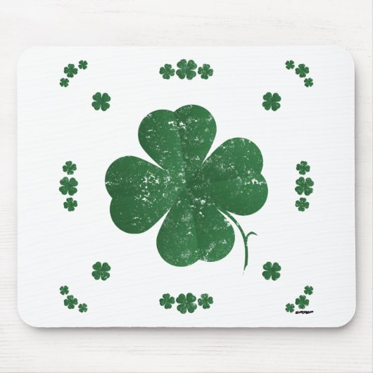 Tapis De Souris Four Leaf Clovers - style vintage (Devant)