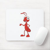 Tapis De Souris Fourmi heureuse de bande dessinée (Avec souris)
