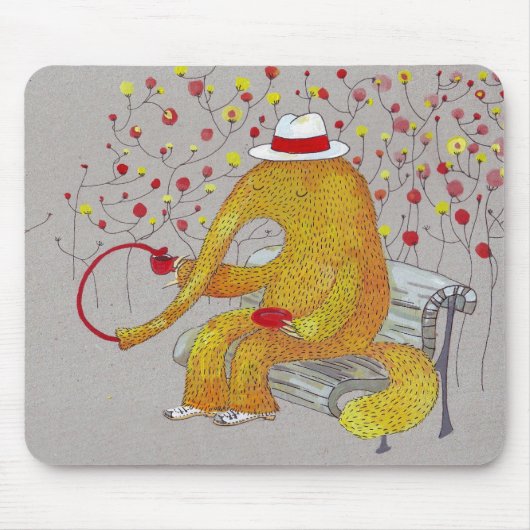Tapis De Souris fourmilier jaune (Devant)