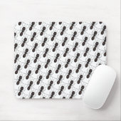 Tapis De Souris Fourmis Noires Sur Blanc (Avec souris)