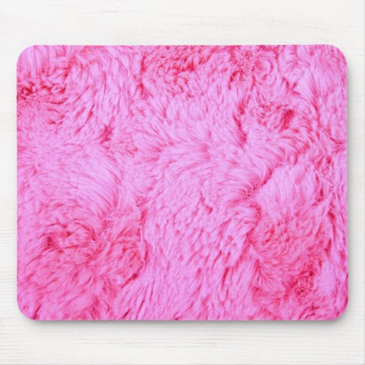 Tapis De Souris Fourrure rose de Faux (Devant)