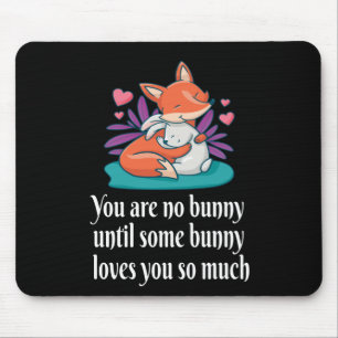 Tapis De Souris Fox Et Bunny Couple Aimez La Paix Amis