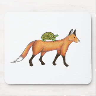Tapis De Souris Fox et tortue Mousepad