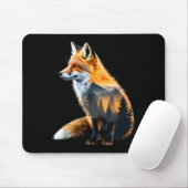 Tapis De Souris Fox Forest Nature Lover Mountains Hiking Camng Bus (Avec souris)