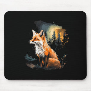 Tapis De Souris Fox Forest Nature Lover Mountains Randonnée Campin
