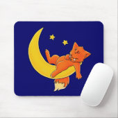 Tapis De Souris Fox somnolent de lune (Avec souris)