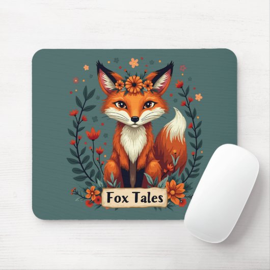 Tapis De Souris Fox Tales Boho Woodland Animal (Avec souris)