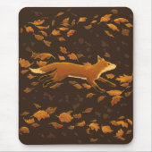 Tapis De Souris Fox Traversant L'Automne (Devant)