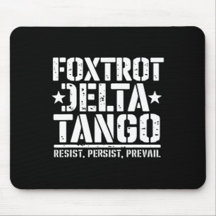 Tapis De Souris Foxtrots Deltas Tangos Drôle Résiste Ours 1
