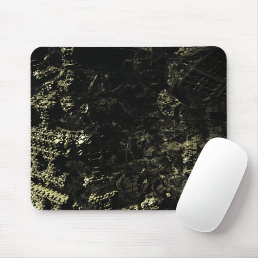 Tapis De Souris Fractal 3D Geek minéral futuriste MP05 (Avec souris)