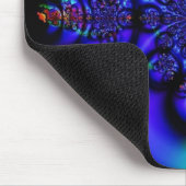 Tapis De Souris Fractal bleu brillant complexe (Coin)