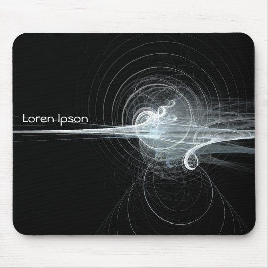 Tapis De Souris Fractal Swirl II - Noir (Devant)