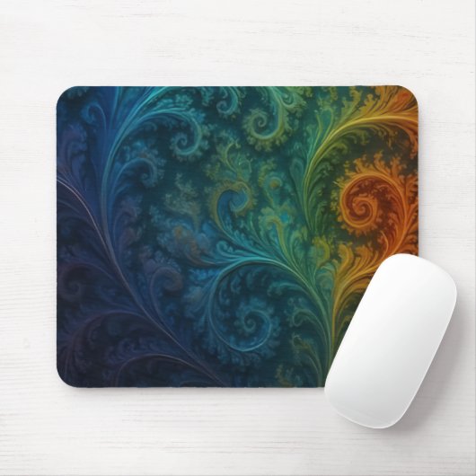 Tapis De Souris Fractale Colorée (Avec souris)