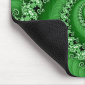 Tapis De Souris Fractale double Mousepad en spirale vert (Coin)