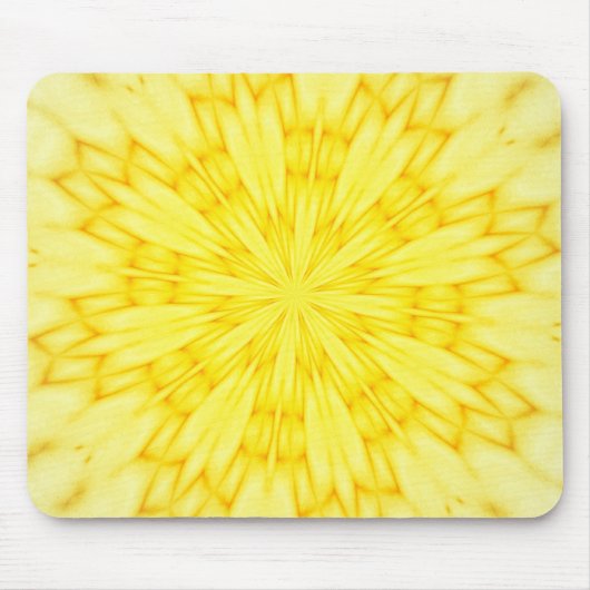 Tapis De Souris Fractale jaune de fleur (Devant)