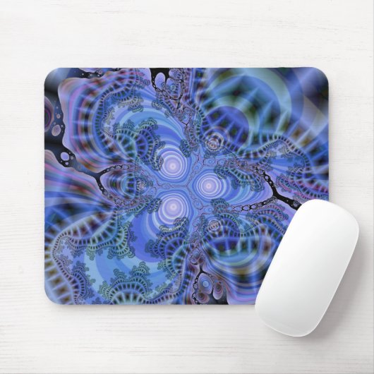 Tapis De Souris "Fractale Mousepad des bleus" (Avec souris)