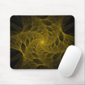 Tapis De Souris Fractale Mousepad en spirale jaune (Avec souris)