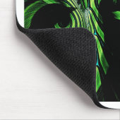 Tapis De Souris fractale papillon noir et vert (Coin)