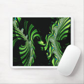 Tapis De Souris fractale papillon noir et vert (Avec souris)