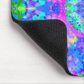 Tapis De Souris Fractale pourpre et verte de kaléidoscope (Coin)