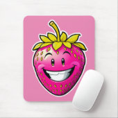 Tapis De Souris Fraise rose (Avec souris)
