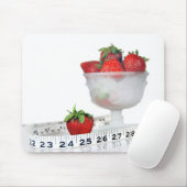 Tapis De Souris Fraises avec ruban à mesurer (Avec souris)
