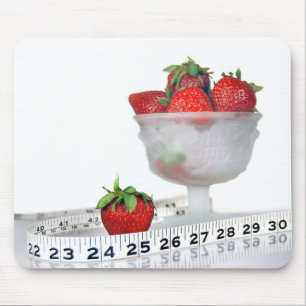 Tapis De Souris Fraises avec ruban à mesurer
