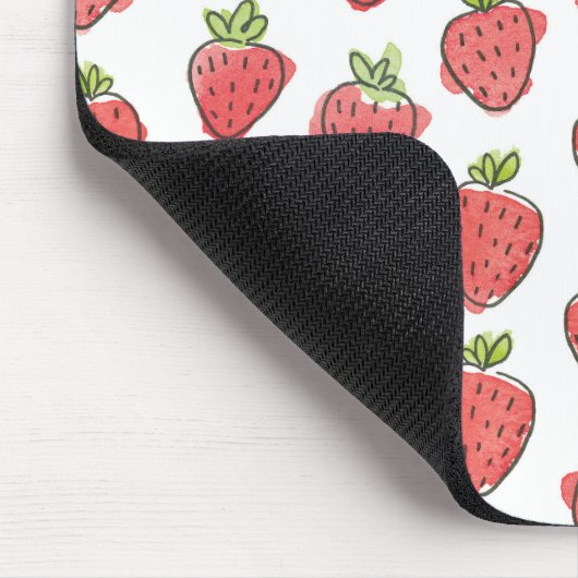 Tapis De Souris Fraises d'aquarelle (Coin)