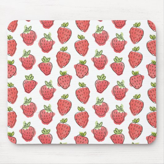 Tapis De Souris Fraises d'aquarelle (Devant)