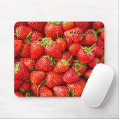 Tapis De Souris Fraises de nom personnalisé (Avec souris)