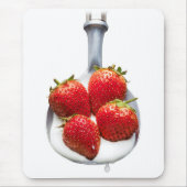 Tapis De Souris Fraises et crème (Devant)