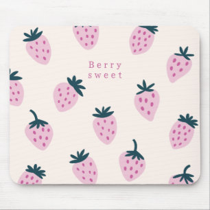 Tapis De Souris Fraises rose