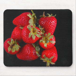 Tapis De Souris Fraises sur Mousepad noir