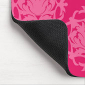 Tapis De Souris Framboise et damas rose (Coin)