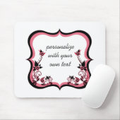 Tapis De Souris Frame Floral Sassy Mousepad, Rose (Avec souris)