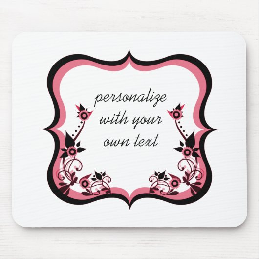 Tapis De Souris Frame Floral Sassy Mousepad, Rose (Devant)
