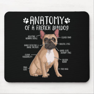 Tapis De Souris Français Bulldog Anatomie Français Amoureux des ch