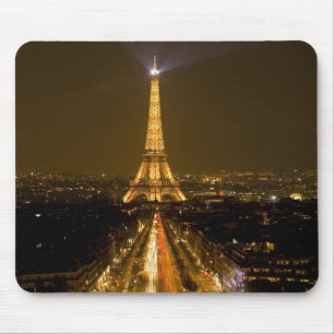 Tapis De Souris France, Paris. Vue nocturne de la Tour Eiffel