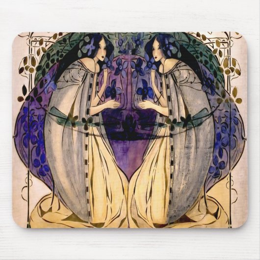 Tapis De Souris Frances MacDonald - Printemps (Devant)