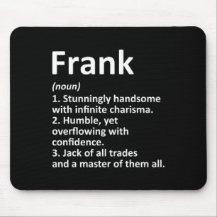 Tapis De Souris Frank Définition Nom personnalisé Amusant Annivers