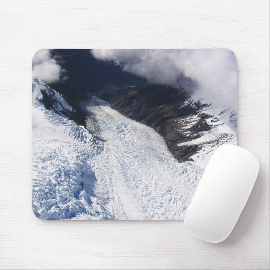Tapis De Souris Franz Josef Glacier Vue aérienne, Nouvelle-Zélande (Avec souris)