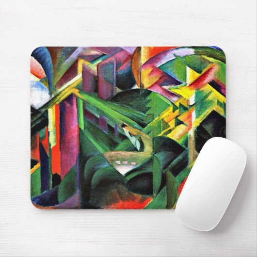 Tapis De Souris Franz Marc - Cerf dans un jardin de monastères (Avec souris)