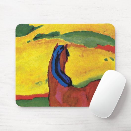 Tapis De Souris Franz Marc - Cheval Dans Une Peinture Paysagère (Avec souris)