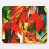 Tapis De Souris Franz Marc Les Renards Red Fox Art Moderne Peintur (Devant)