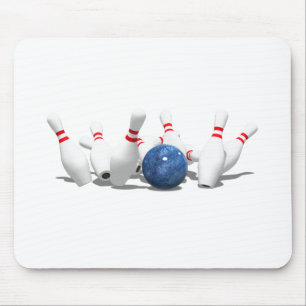 Tapis De Souris Frappe ! Boule et quilles de bowling :